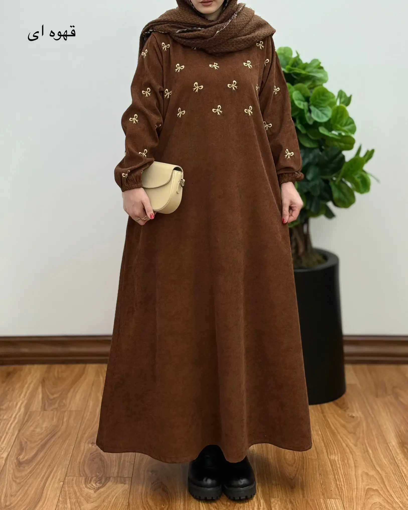 پیراهن مانتویی پاپیون ۱